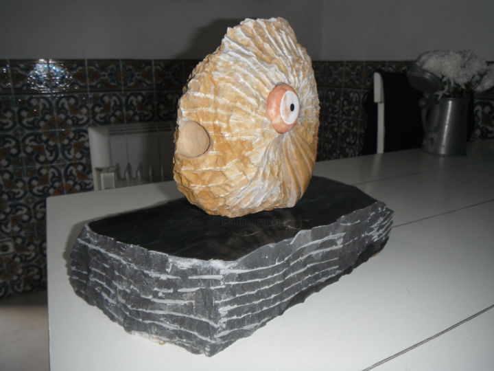 Скульптура под названием "Fish" - Gerry Aldridge, Подлинное произведение искусства, Камень