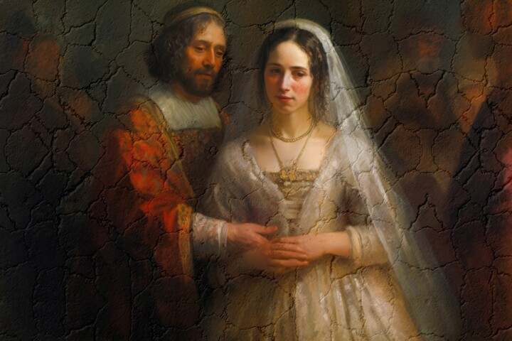 Digitale Kunst getiteld "The Jewish Bride :…" door Gerry Martinez, Origineel Kunstwerk, Digitaal Schilderwerk