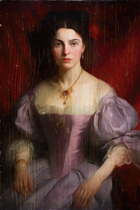Arts numériques intitulée "Portrait Of Lady Ag…" par Gerry Martinez, Œuvre d'art originale, Peinture numérique