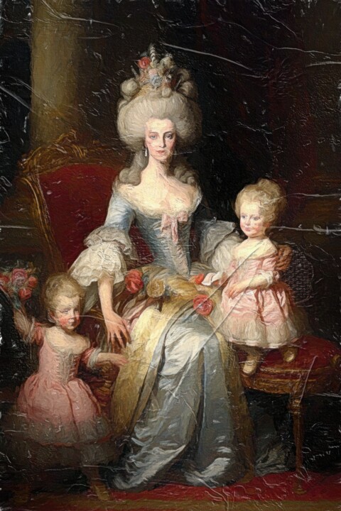 Digital Arts titled "Marie Antoinette An…" by Gerry Martinez, Original Artwork, Digital Painting