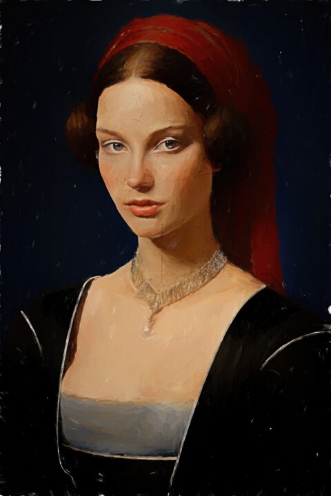 Arte digital titulada "Fortune Lady" por Gerry Martinez, Obra de arte original, Pintura Digital