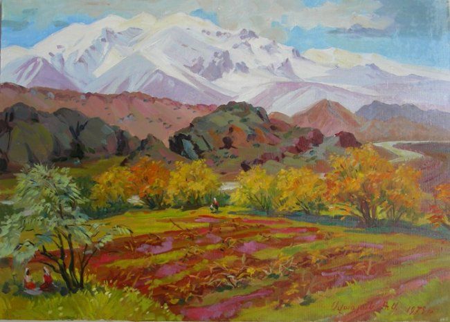 Painting titled "Yeghegnadzor Mounta…" by Gevorg Avagyan, Original Artwork