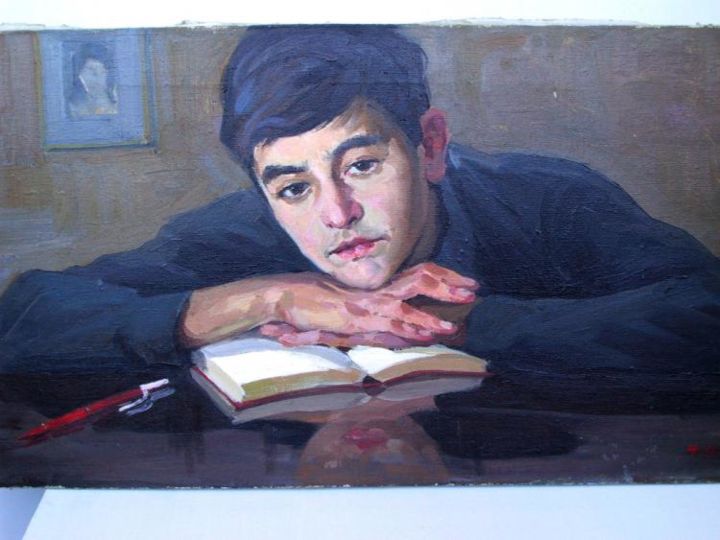 Painting titled "Young Simon" by Gevorg Avagyan, Original Artwork