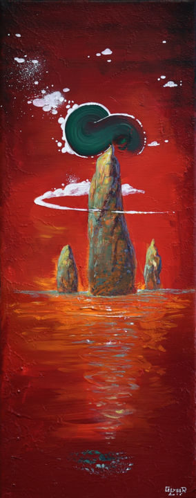 Painting titled "vents-des-sages.jpg" by Geyser, Original Artwork, Acrylic