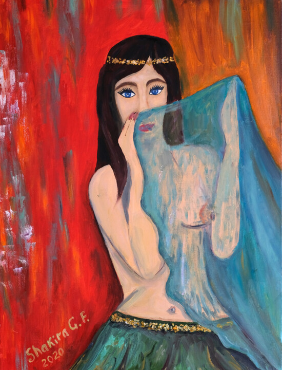 Painting titled "Танец для султана" by Gf Shakira, Original Artwork, Oil