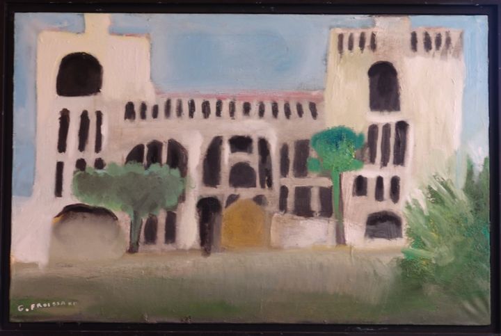 Schilderij getiteld "gare-de-biarritz-10…" door Gilbert Froissard, Origineel Kunstwerk