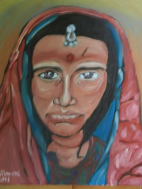 Malerei mit dem Titel "hindoo" von Ggf, Original-Kunstwerk