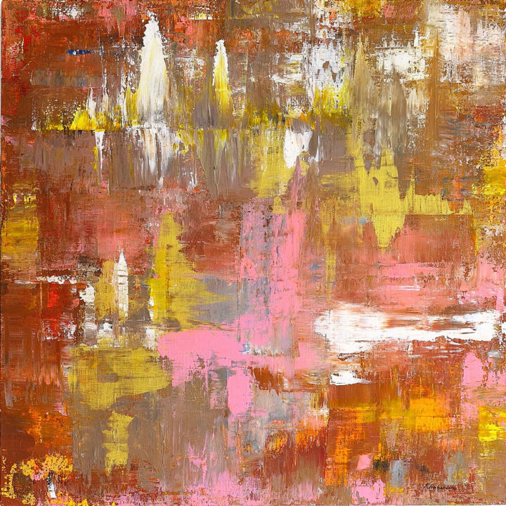 Painting titled ""Mars" (composition…" by Galina Khabarova, Original Artwork, Acrylic