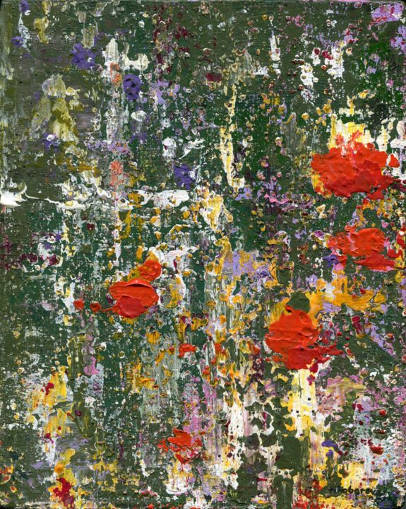 Peinture intitulée ""Field flowers"" par Galina Khabarova, Œuvre d'art originale, Acrylique