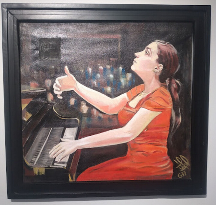 Painting titled "Olga scheps in chop…" by Ghalib Derhama, Original Artwork, Oil