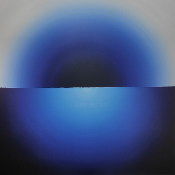 Картина под названием "Blue" - Ghanshyam Gupta, Подлинное произведение искусства, Акрил