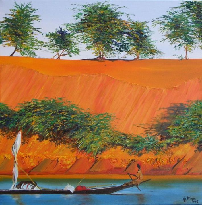 Painting titled "MALI" by Ghislaine Driutti, Original Artwork