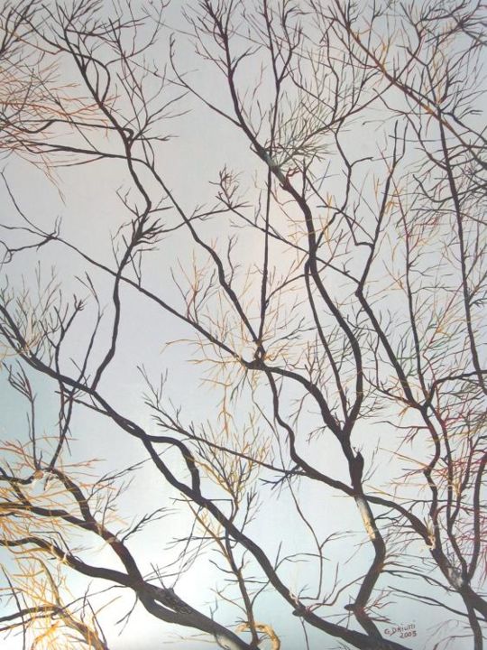 Painting titled "BRANCHAGES" by Ghislaine Driutti, Original Artwork