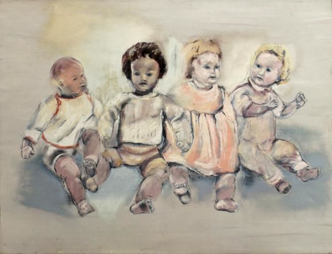 Peinture intitulée "portrait de famille" par Anneghelf, Œuvre d'art originale