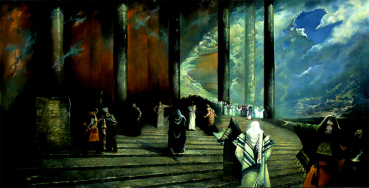 Pittura intitolato "Messiah" da Ghenadie Sontu, Opera d'arte originale, Olio