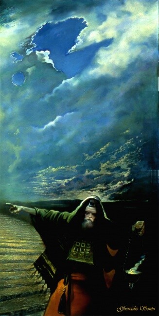 Pittura intitolato "Menachem Mendel Sch…" da Ghenadie Sontu, Opera d'arte originale, Olio