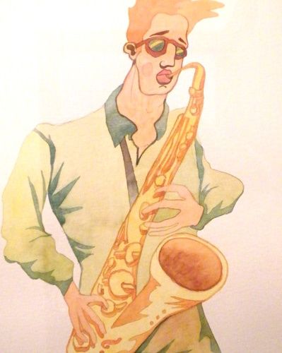Ζωγραφική με τίτλο "Intensité Jazz 04" από Patrick Gheysen, Αυθεντικά έργα τέχνης, Λάδι