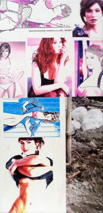 Collages titled "Gemma Arterton 184" by Ghezzi, Original Artwork