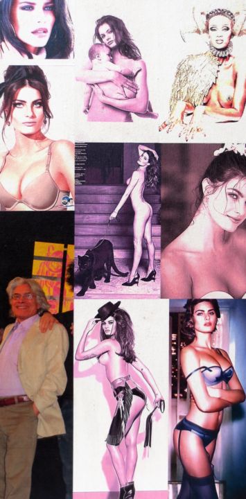 Collages titled "Isabeli Fontana 188" by Ghezzi, Original Artwork