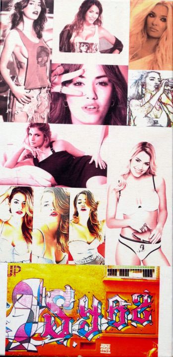 Collages titled "Lali-Esposito-actri…" by Ghezzi, Original Artwork