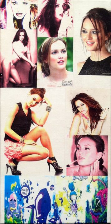 Collages titled "Blair waldorf-L.M.-…" by Ghezzi, Original Artwork