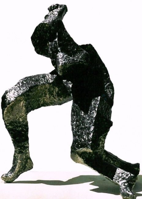 Sculpture titled "Force vital 1" by Ghezzi, Original Artwork, Metals