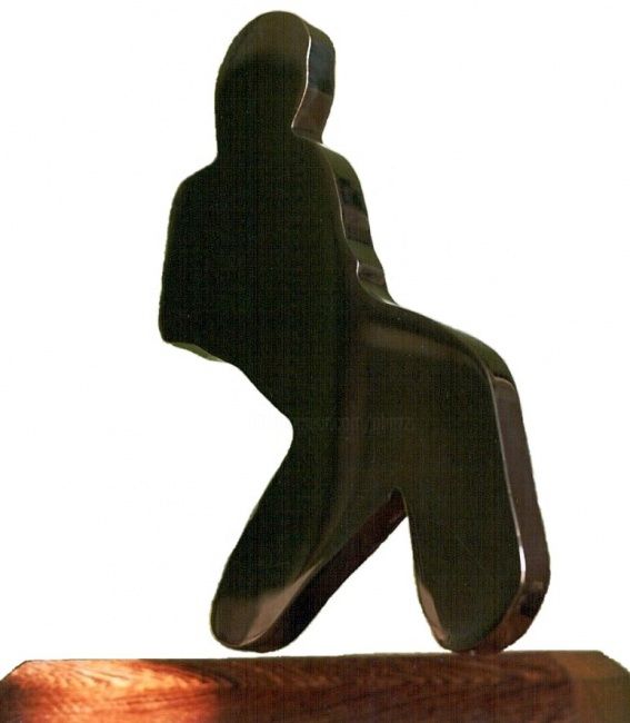 Skulptur mit dem Titel "Effeuillage" von Ghezzi, Original-Kunstwerk, Metalle