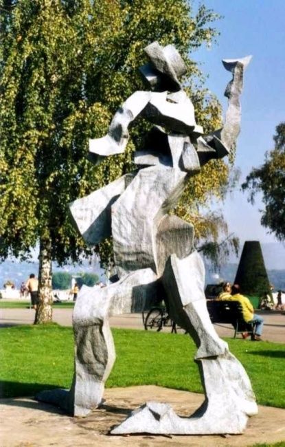 Sculpture titled "Force de L'inconsci…" by Ghezzi, Original Artwork, Metals