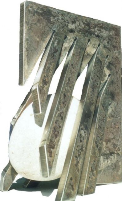Sculpture titled "L'envol" by Ghezzi, Original Artwork, Metals