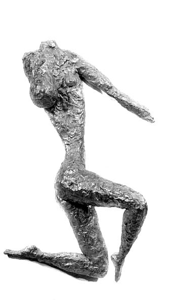 Skulptur mit dem Titel "yoga" von Ghezzi, Original-Kunstwerk, Metalle