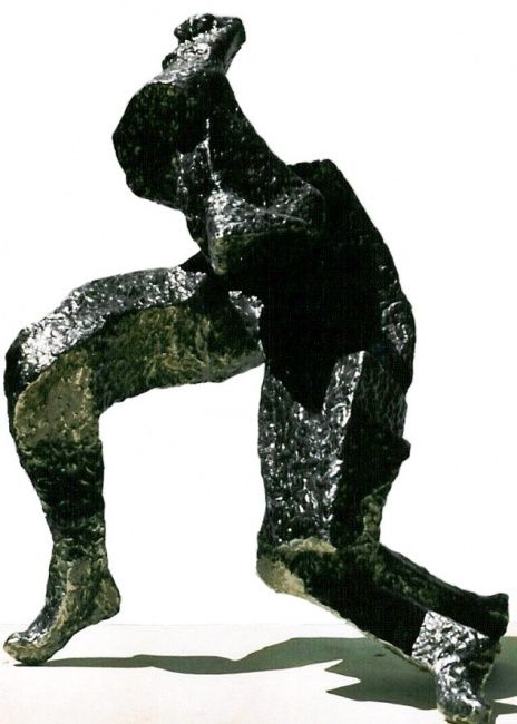 Skulptur mit dem Titel "Gambe" von Ghezzi, Original-Kunstwerk, Metalle