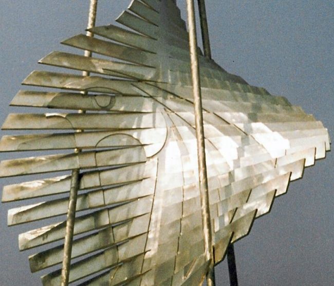 Skulptur mit dem Titel "Horus" von Ghezzi, Original-Kunstwerk, Metalle