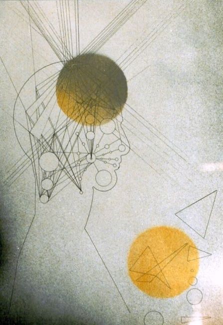 Σχέδιο με τίτλο "Télépathie" από Ghezzi, Αυθεντικά έργα τέχνης, Μελάνι