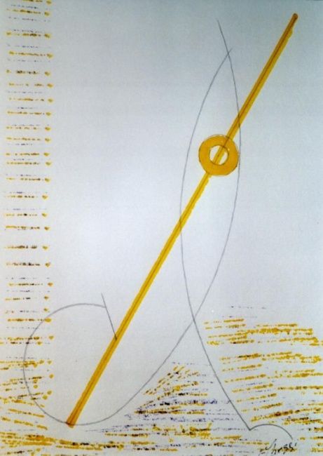 Zeichnungen mit dem Titel "Voir" von Ghezzi, Original-Kunstwerk, Tinte