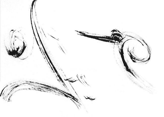Desenho intitulada "Écart" por Ghezzi, Obras de arte originais, Tinta