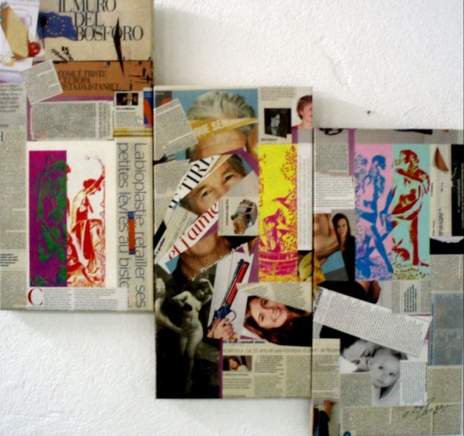 Collages titled "Et Si on Causait Se…" by Ghezzi, Original Artwork