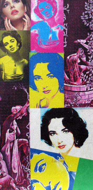 Arts numériques intitulée "Elizabeth-Taylor 14" par Ghezzi, Œuvre d'art originale,