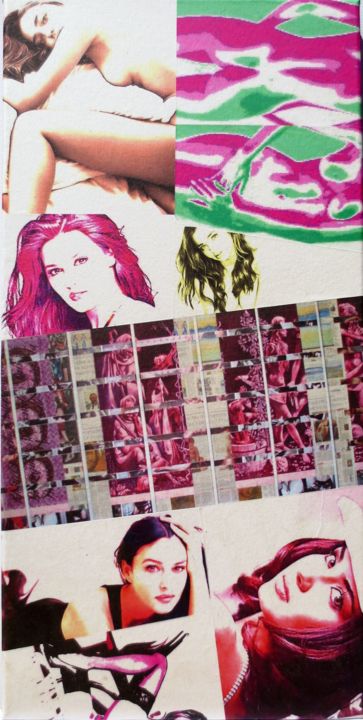 Collages intitulée "Miranda-Kerr 66" par Ghezzi, Œuvre d'art originale, Papier