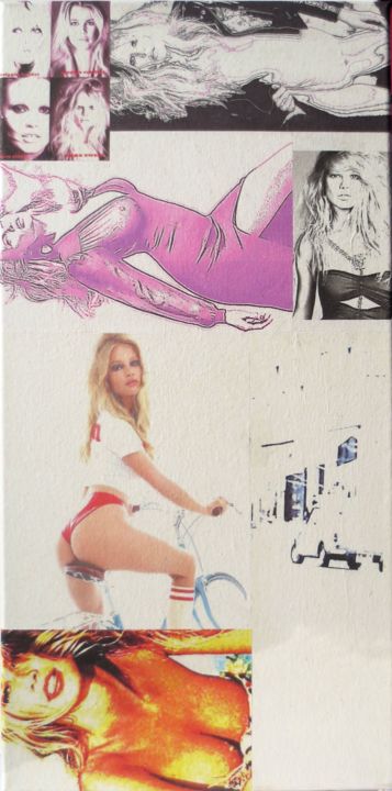 Collages titled "Anna-Ewers 97" by Ghezzi, Original Artwork, Paper