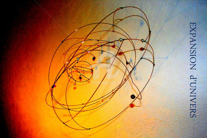 Sculpture titled "Expansion d'univers…" by Ghislaine Batteur, Original Artwork, Metals