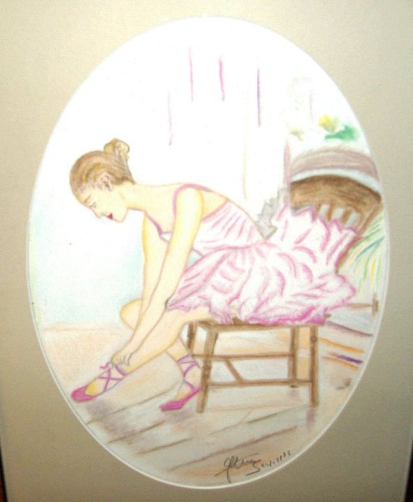 Schilderij getiteld "tutu" door Ghislaine Limbour, Origineel Kunstwerk, Pastel