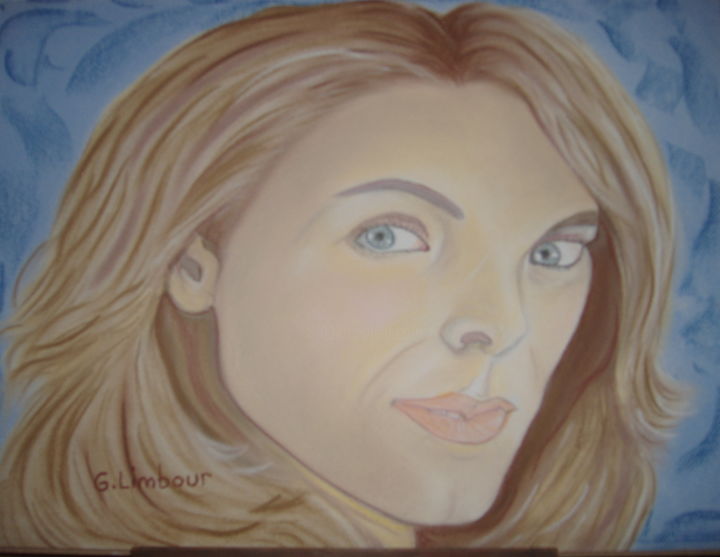 Painting titled "Julie Andrieu" by Ghislaine Limbour, Original Artwork, Pastel