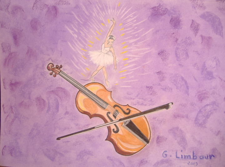 Painting titled "La petite fée de la…" by Ghislaine Limbour, Original Artwork, Pastel