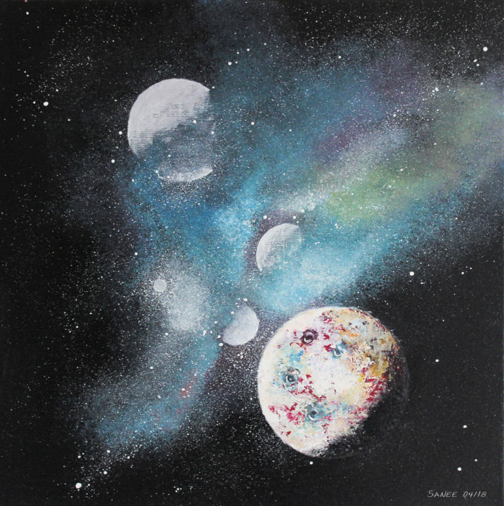 Planètes - les mystères de l'univers Peinture par Ghislaine Gabet ...