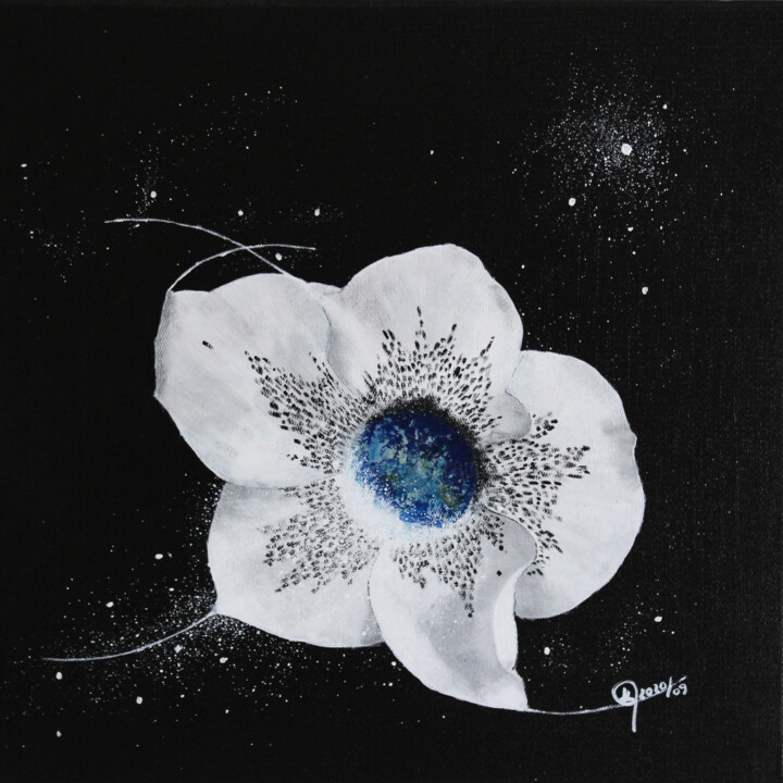 Peinture intitulée "Nectar de fleur" par Ghislaine Gabet, Œuvre d'art originale, Acrylique
