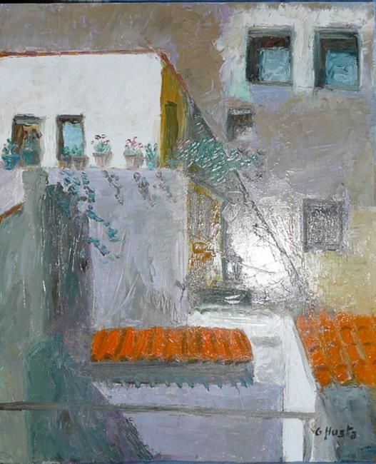 Painting titled "Maison méridionale" by Gérard Husta, Original Artwork