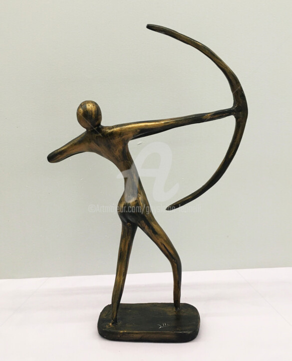 Sculpture intitulée "Sport flow 002" par Ghyslaine Leonelli, Œuvre d'art originale, Résine