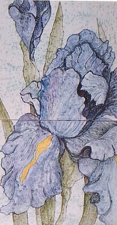 Peinture intitulée "Iris" par Ghyslaine De Sevlian, Œuvre d'art originale, Huile