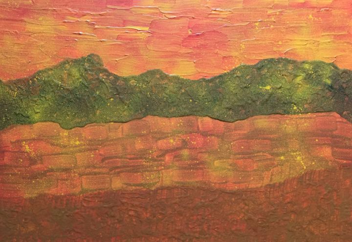 Pittura intitolato "Heat in the desert" da Giart, Opera d'arte originale, Acrilico