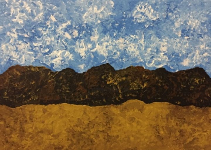 Painting titled "Desert" by Giart, Original Artwork, Acrylic